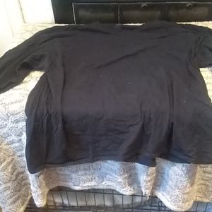 Plain black long sleeve men's shirt
